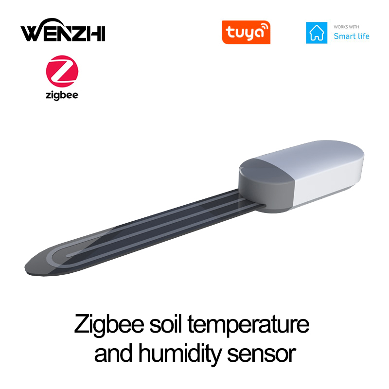 ZigBee Soil Sensor Temperature And Humidity Detection Moisture Outdoor Waterproof Battery Powered Tuya Smart Life Remote Control