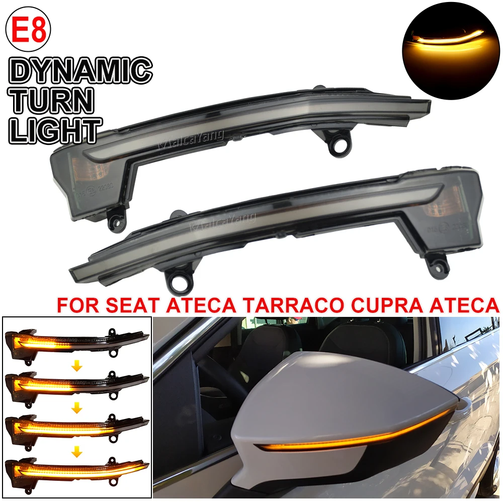 2X Per Seat Ateca Tarraco Cupra Ateca Indicatore Di Direzione Dinamico Led Indicatore Specchietto Retrovisore Laterale Lampeggiante Luce Sequenziale