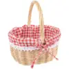 Little Red Riding Hood Basket Rattan Storage Hand-woven Baskets Small Wicker Picnic with Handle 1