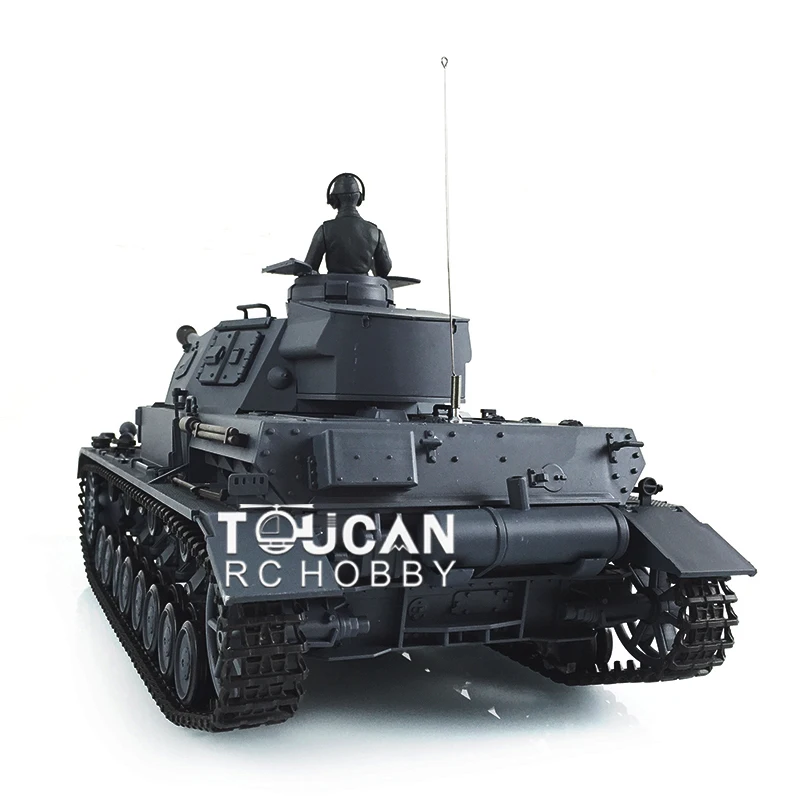 1/16 7.0 2.4G Heng Long Plastic German Panzer IV F2 RTR RC Tank 3859 360° Turret TH17396-SP-SMT4 3
