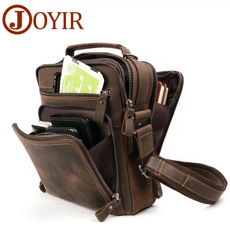 Real Cow Genuine Leather Men Vintage Handbags Small Flap Men's Shoulder Bag  Casual Office Messenger Bags Fashion Crossbody Bag