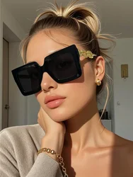 Unisex Square Full - Frame Fashion Sunglasses for Active Lifestyles and Style Events (Black)