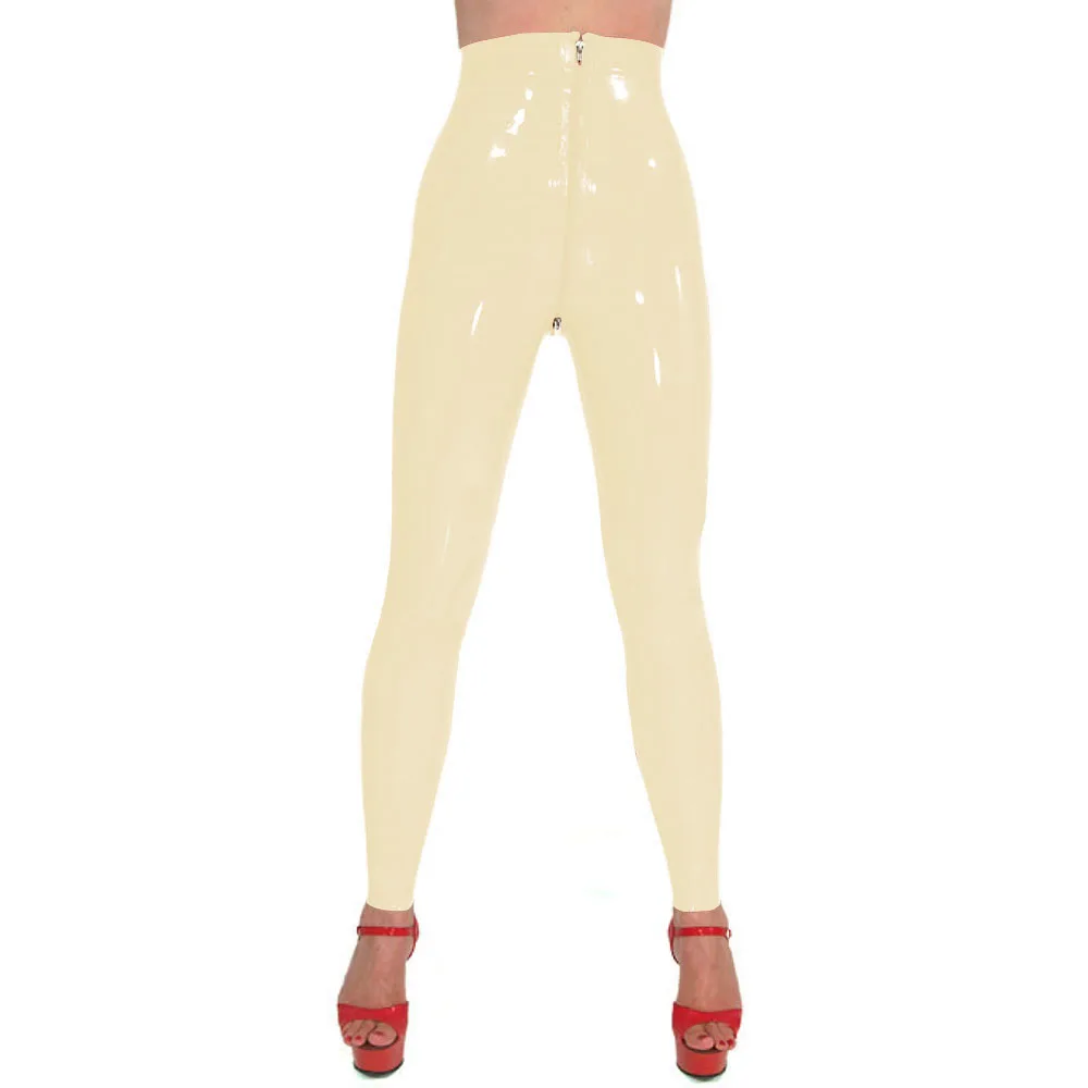 Leggings In Ecopelle Donna Vita Alta, Pantaloni Sexy PU Stretch, Termici Con Fodera In Pile, Nero - Perfetti Per Inverno E Feste! - Foto 5