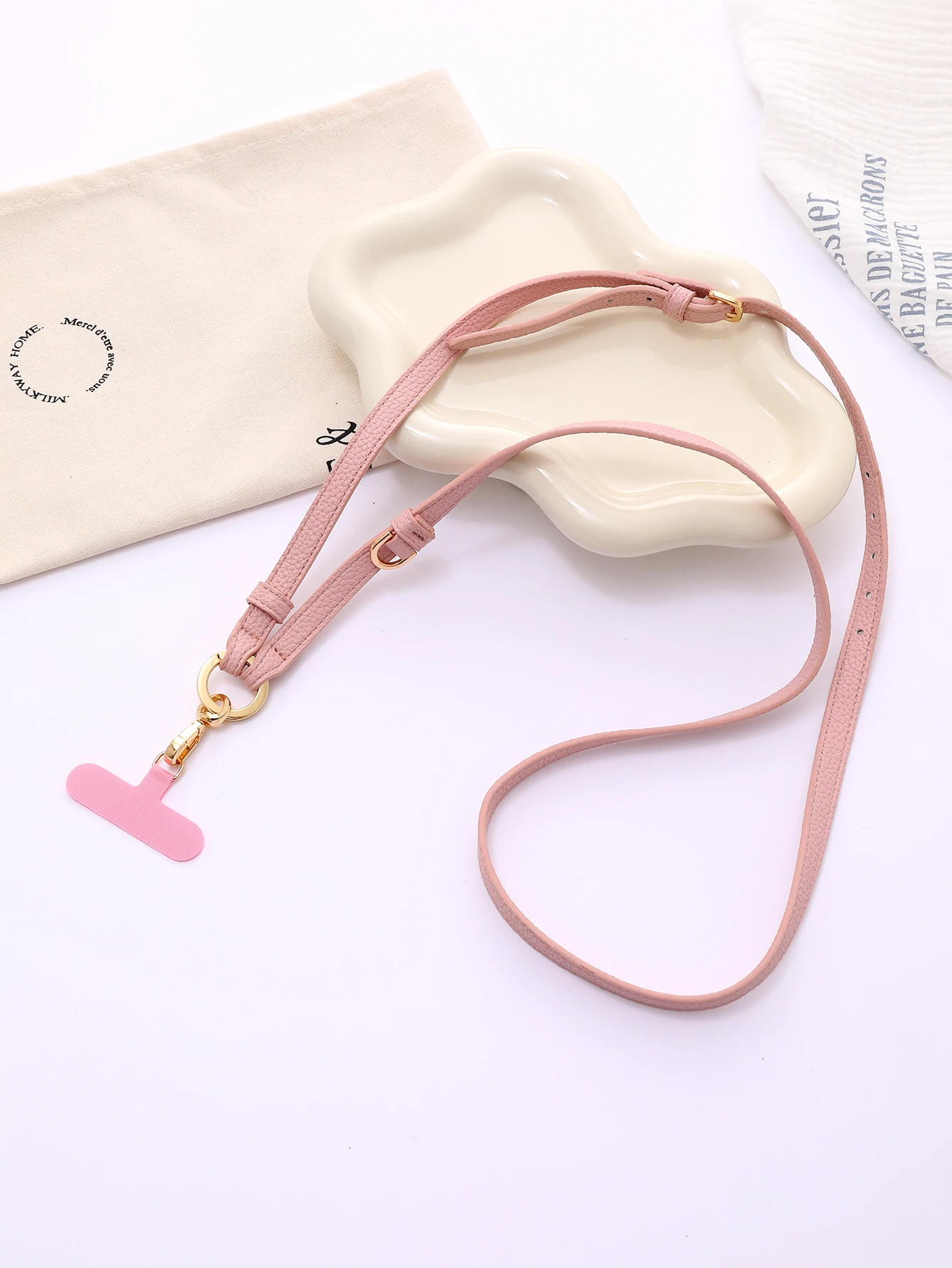 Stylish PU Leather Crossbody Phone Chain with Adjustable Strap and Cardholder
