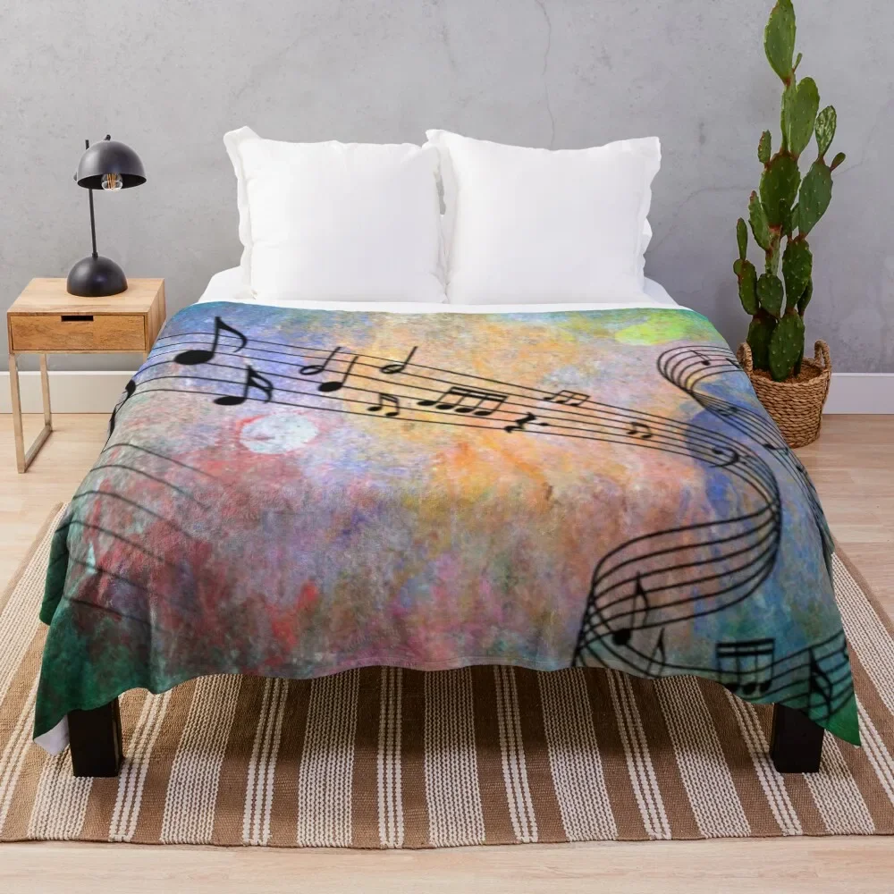 

Abstract Music Throw Blanket Summer Fashion Sofas warm winter Blankets