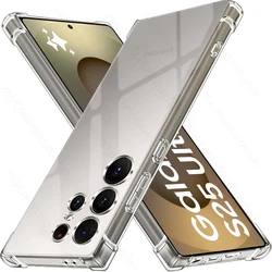 Transparent Crystal TPU Soft Case with Clear Airbag Shockproof Protection for Galaxy S26 Plus (Transparent)