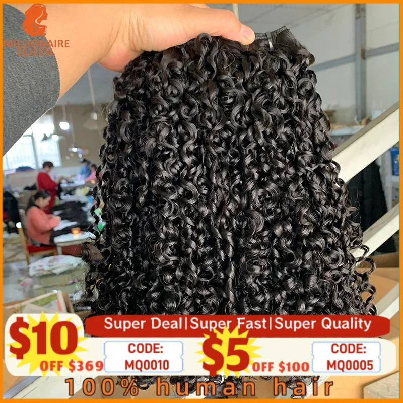 3B3C Burmese Pixie Curly Hair Bundles Virgin Human Hair Burmese Vietnamese Raw Human Hair Extensions Wholesale For Full Head 18A 1