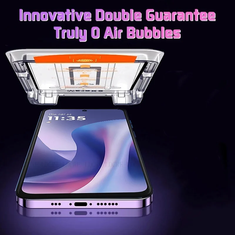 Moto G57 Tempered Glass Screen Protector - 9H HD Full Cover, Dust-Free, Ultra Durable