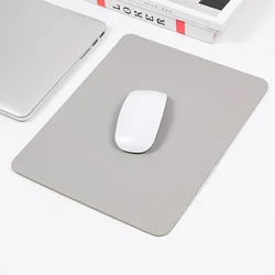 Compact Non - Slip Waterproof Leather Mouse Pad - Durable & Easy to Clean Gaming/Desktop Mat - 19x23cm (GRAY)