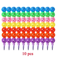 1/5/10 Pcs Creative 7 Colors Sugar-Coated Round Gourd crayon Cartoon Graffiti Pen Fun Learning Stationery Gifts For Kids 1