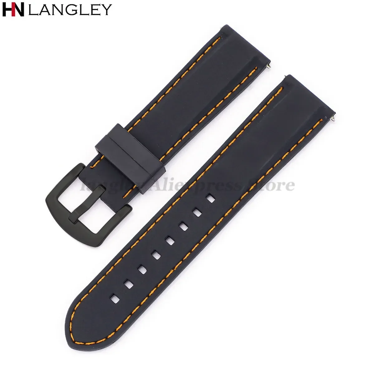 Universal Waterproof Silicone Watchband - Sporty Rubber Wrist Strap