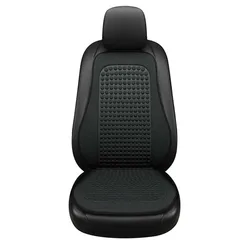 Breathable Summer Cooling Seat Cushion with Massage Bumps - Universal Car Protector Pad (Black Front Set)