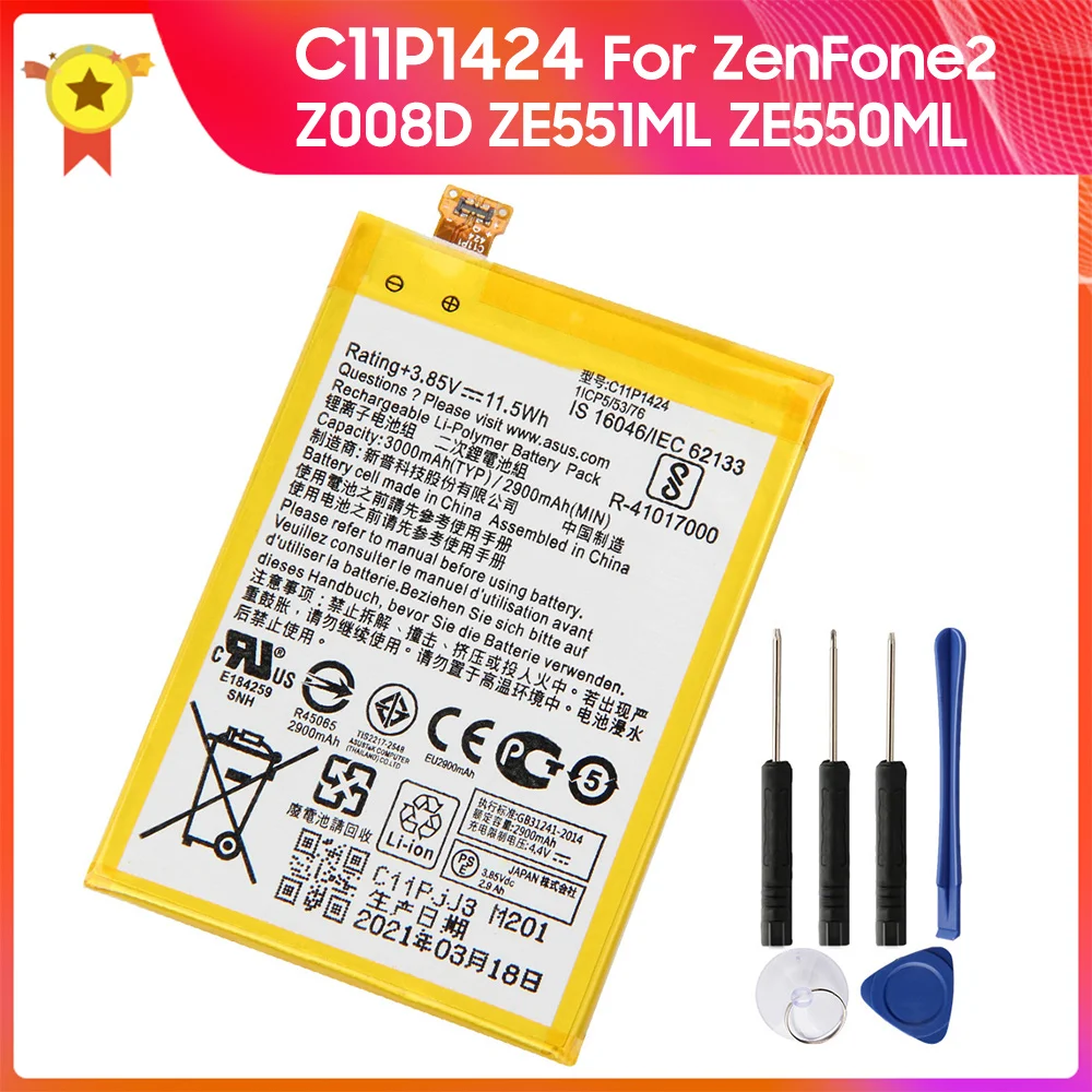 Replacement Phone Battery C11P1424 for ASUS ZenFone 2 ZE551ML Z008D Z00AD  ZE550ML Z00ADB ZenFone2 5.5inch 3000mAh|Mobile Phone Batteries| - AliExpress