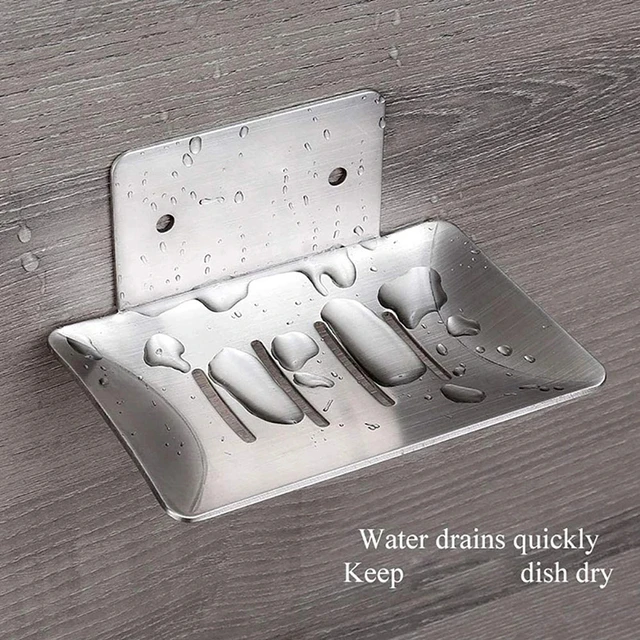 Bathroom Wall Mounted Soap Dish With Hook Multifunctional Self-Draining Soap  Holder Sponge Storage Rack Kitchen Accessories - AliExpress