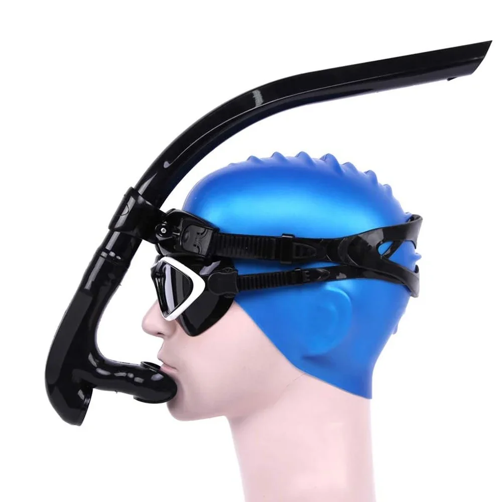 Swim Snorkel, Swimmers Snorkel for Lap Swimming Training Snorkeling, Front Mounted Training Gear with  Silicone Mouthpiece 2