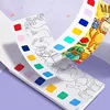Early Education Watercolor Coloring Book Children's Graffiti Painting with Pigment Tracing Book for Kids Drawing Art Supplies 4