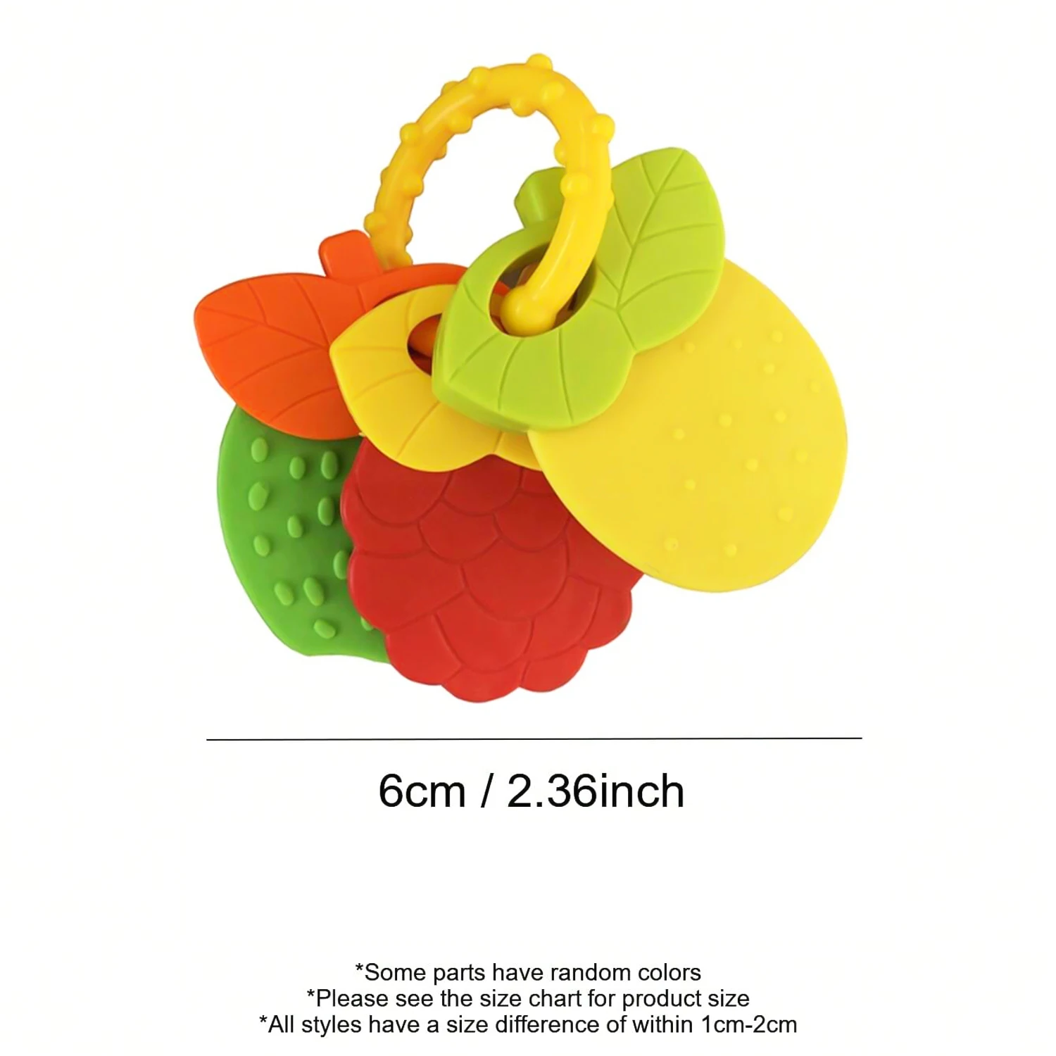 Christmas Decoration Baby Teething Toys Silicone Fruit Shape Safe Teethers Soothe Babies Gums Set For Infant And Toddler Gift 5