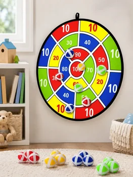 6pcs/12pcs Sticky Ball Dart Board Set 1