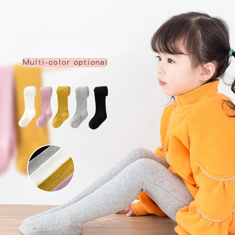 Kids pantyhose solid color pantyhose Spring and Autumn Thin Children's Striped Cute Princess Dance Solid Color Cotton Comfortable Breathable Base Pantyhose