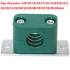 3PCS 6/8/10/12/15/16/18/20/22/25/28/30/35/40/50/60mm Diameter Pipe Bolted Plastic Clips Pipe Clamp Tube Fastener Assortment Kit