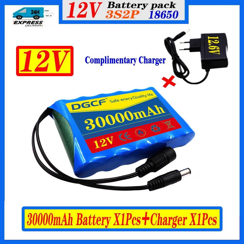 

Original NEW Portable Super 12V 50000mah Battery Rechargeable Lithium Ion Battery Pack Capacity DC 12.6v 50Ah CCTV Cam Monitor +