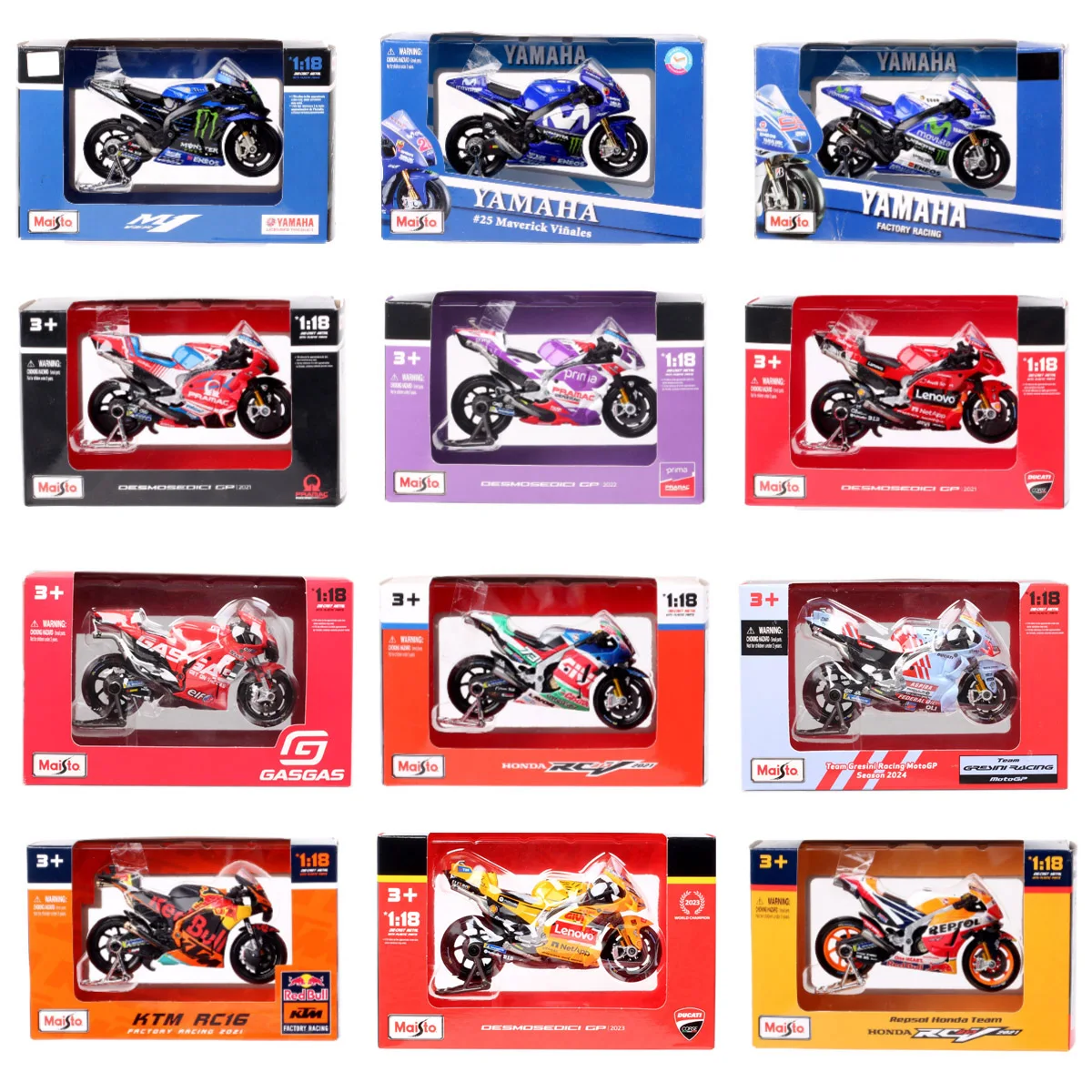 1/18 Scale Racing Motorcycle Model - Redbull GP Racing Edition