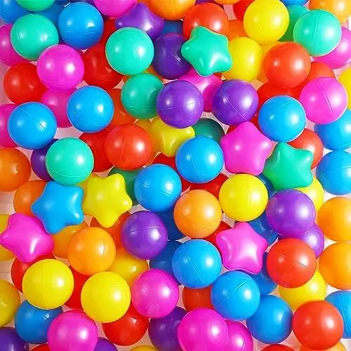 

500 Pcs Ball Crush Proof Plastic Balls for Girls Boys Indoor Outdoor Playhouse Tent Crawling Tunnel Birthday Party Decoration