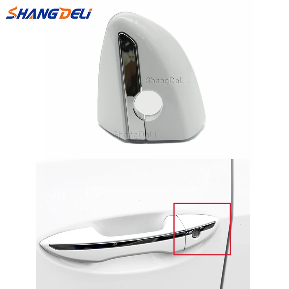 

Car Outer Door Handle Cover Front Left Handle Pearl White Cover for Toyota Corolla 2014-19 Levin