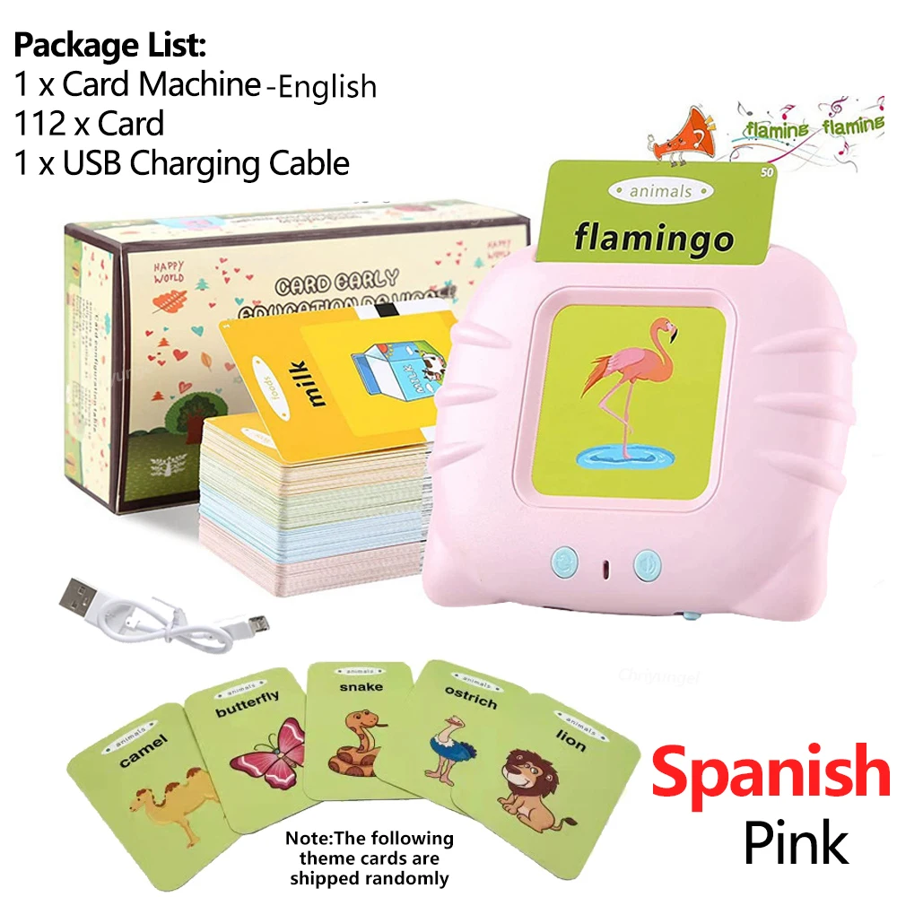 Talking Flashcards Learning Machine for Toddlers English / Spanish / Italian / A