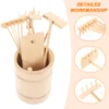 Zen Tool Set Sand Tools Garden Accessories Rake Miniature for Sandbox Decoration 2