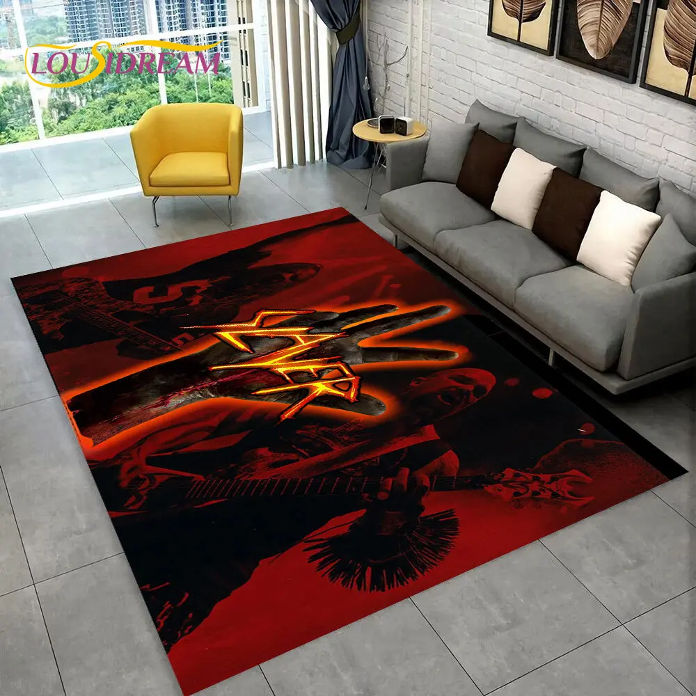 Slayer Heavy Metal Band  Music Area Rug,Carpet Rug for Home Living Room Bedroom Sofa Doormat Decor,kids play Non-slip Floor Mat