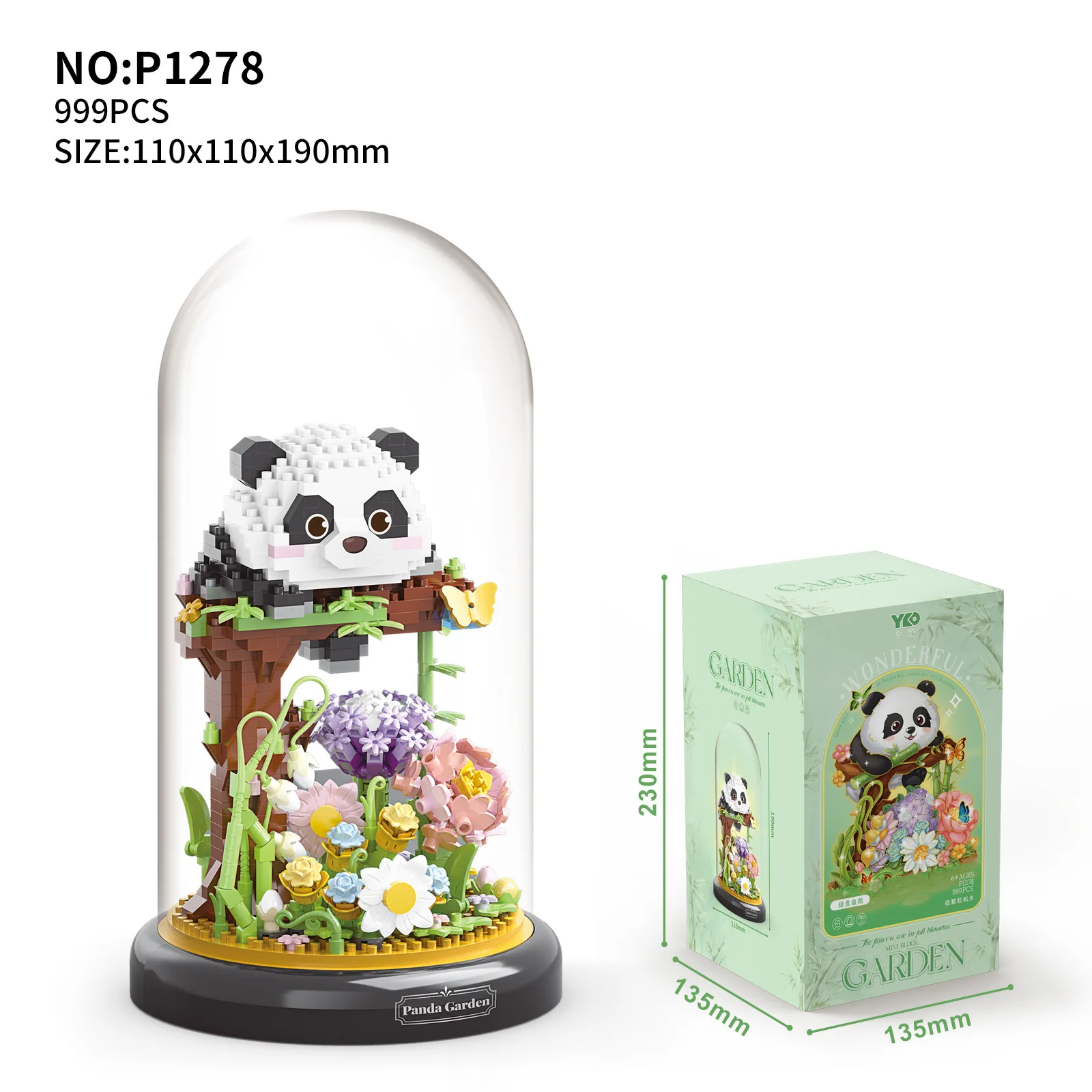 Building Blocks Toys Educational Garden Toy Flower Succulents Panda Owl Bonsai Tree Gardens Romantic Bricks Dust coverDIY Potted Plants Model Kids Kits
