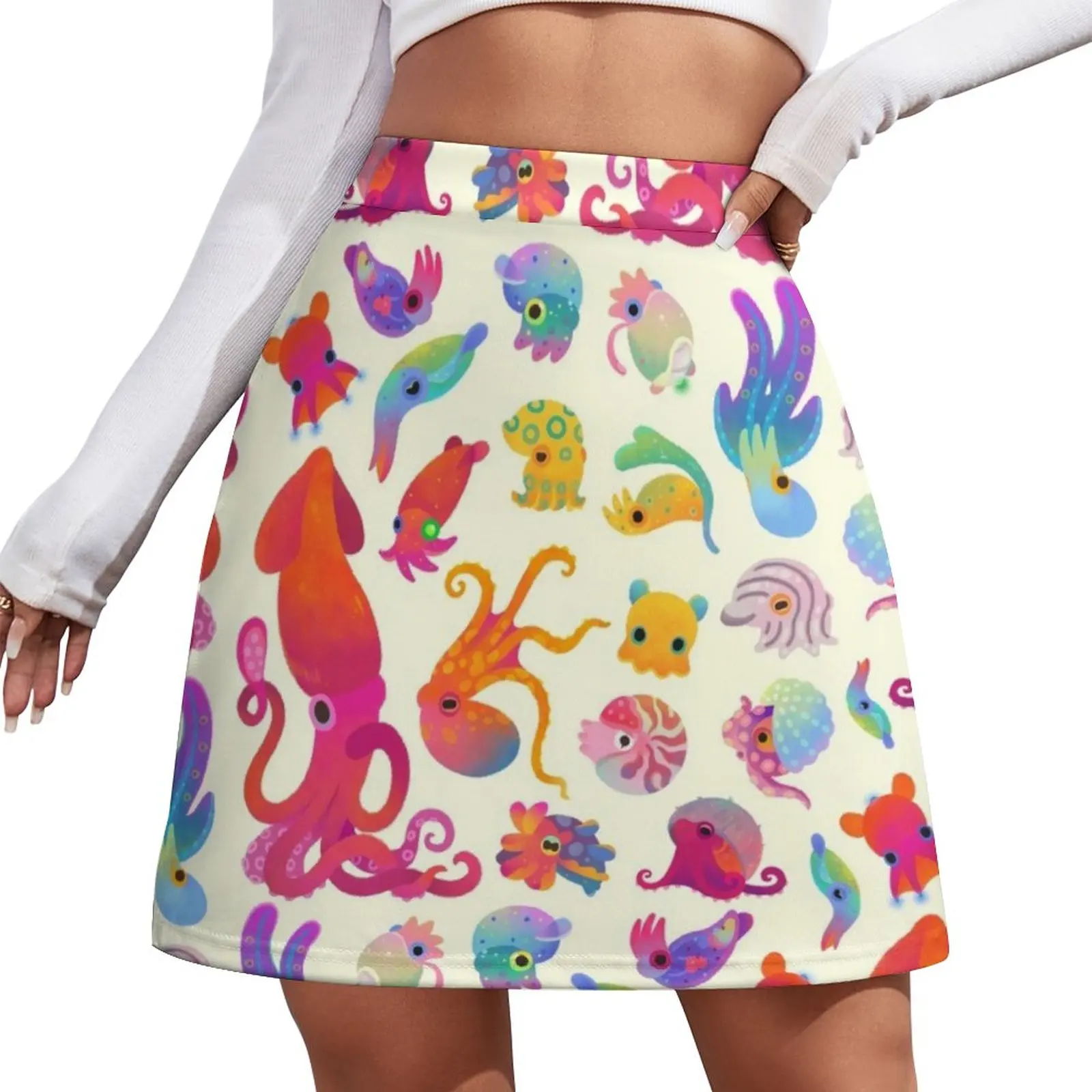 Cephalopod - pastel Mini Skirt dresses summer woman 2024 luxury women's skirt korean summer clothes