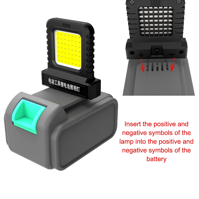 2025 Mini Pocket Flashlight LED Work Light for 20V 21V Lithium Batteries Power Tool Camping Lantern LED Auto Repair Work Light