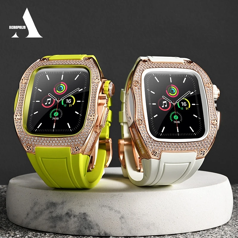 Diamonds Luxury Modification Kit for Apple Watch 8 Case Stainless for