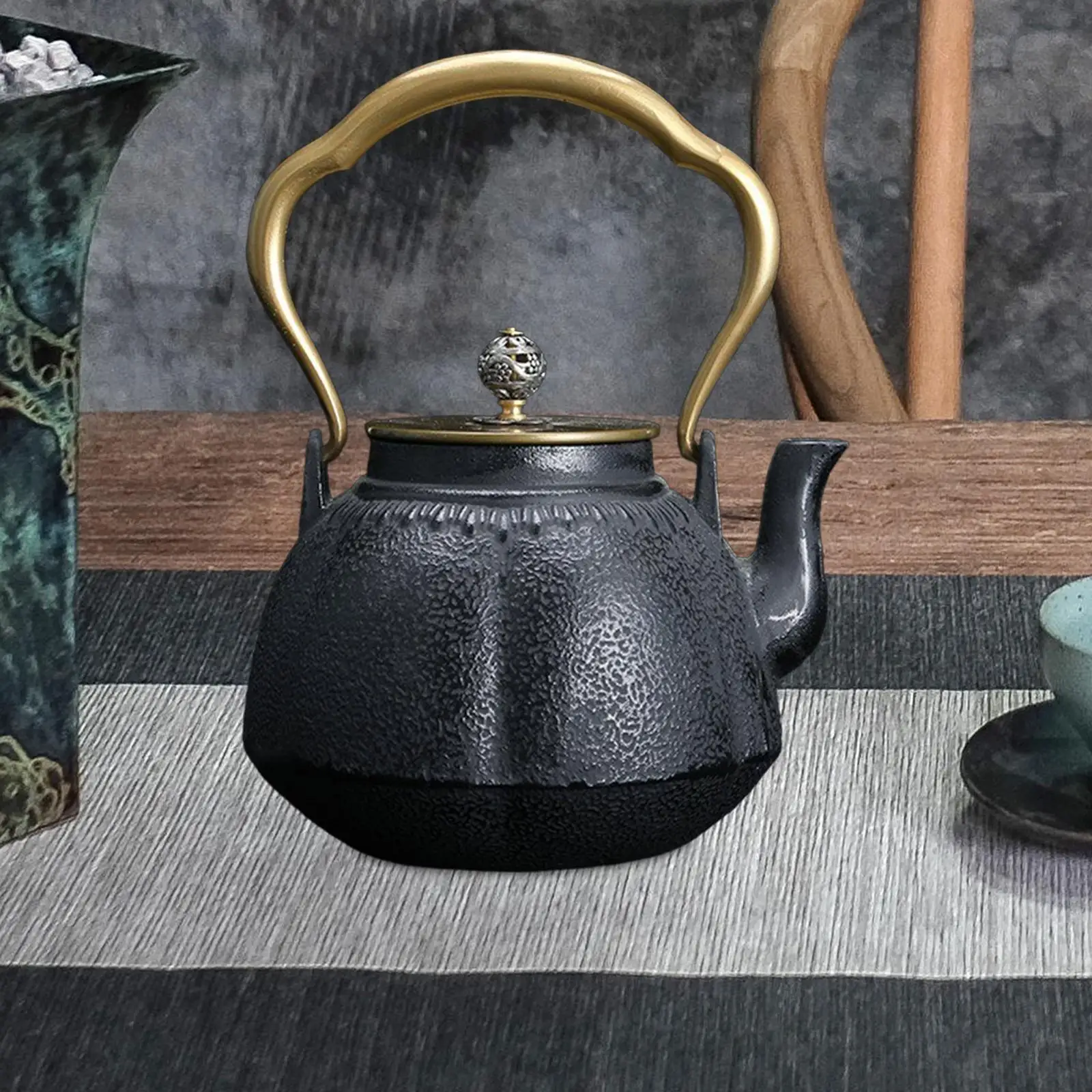Cast Iron Tea Kettle Tea Set Tea Ceremony Supplies Chinese Style Large Capacity Housewarming Gifts 1.2L Family Use Iron Teapot Cast Iron Tea Kettle Tea Set Tea Ceremony Supplies Chinese Style Large Capacity Housewarming Gifts 1.2L Family Use Iron Teapot