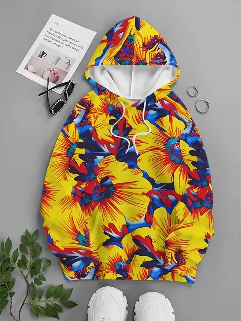 Plants Flower Graphic 3D Printing Hoodies For Man Fashion Casual Hooded Sweatshirt For Unisex New In Jackets Oversize Tops 1