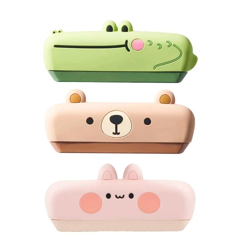 

Harmonica for Kids 16 Holes Silicone Mouth Organ Montessori Music Educational Toy Wind Instrument Cartoon Musical Gift H37A