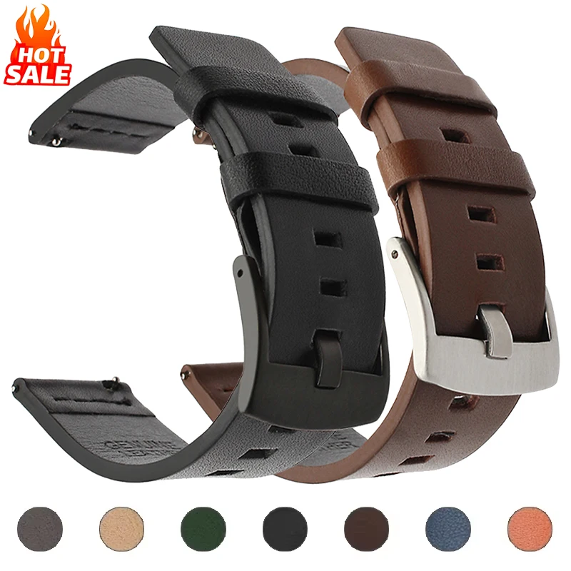 Premium Leather Watch Strap, Multiple Sizes Available
