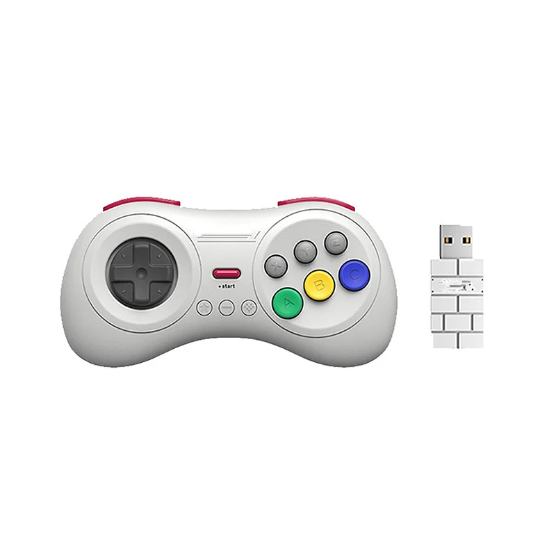 Controller Di Gioco Wireless 2.4G Mini Gamepad Con Funzione Turbo A 6 Tasti Adatto Per Sega Genesis Mini E Mega Drive Mini