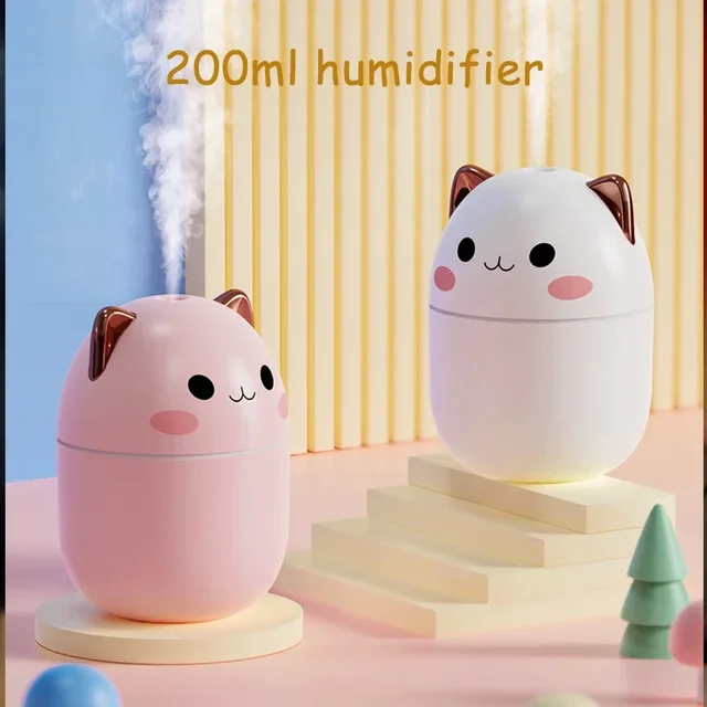 220ml Humidifier Aromatherapy Humidifiers Diffusers Cute For Home Pet Mini Household Fragrance Diffuser Small LED Night Light 6
