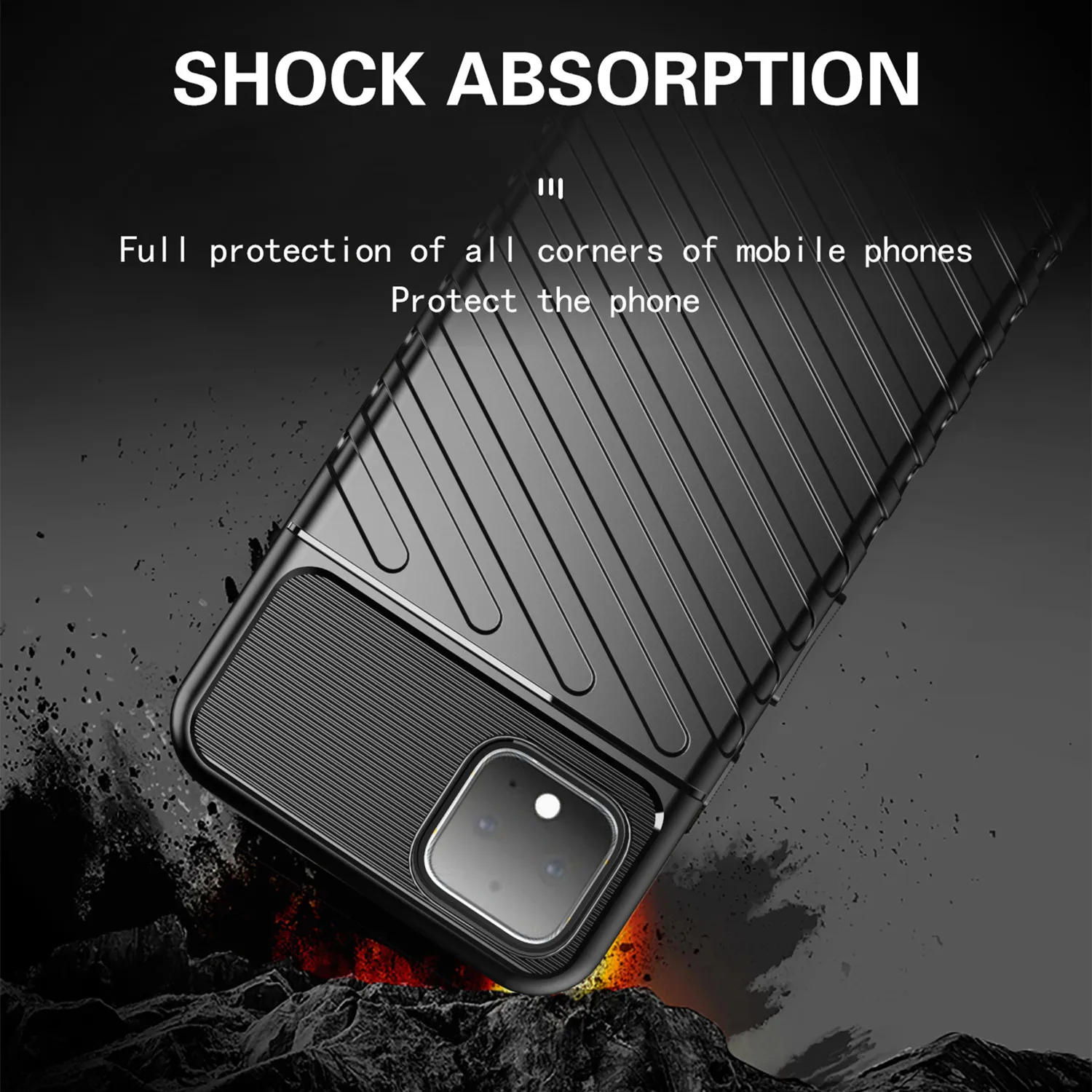 Fashion Non-Slip Thunder Case For Google Pixel 4 XL 4a 5g Shockproof Half-wrapped Cover for pixel 4 4xl 4a Full Protect Cases