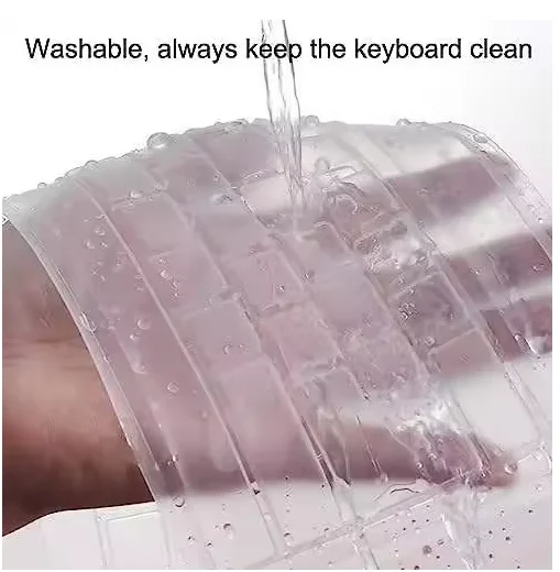 Universal Clear Silicone Keyboard Skin Cover - Waterproof & Dustproof Protection