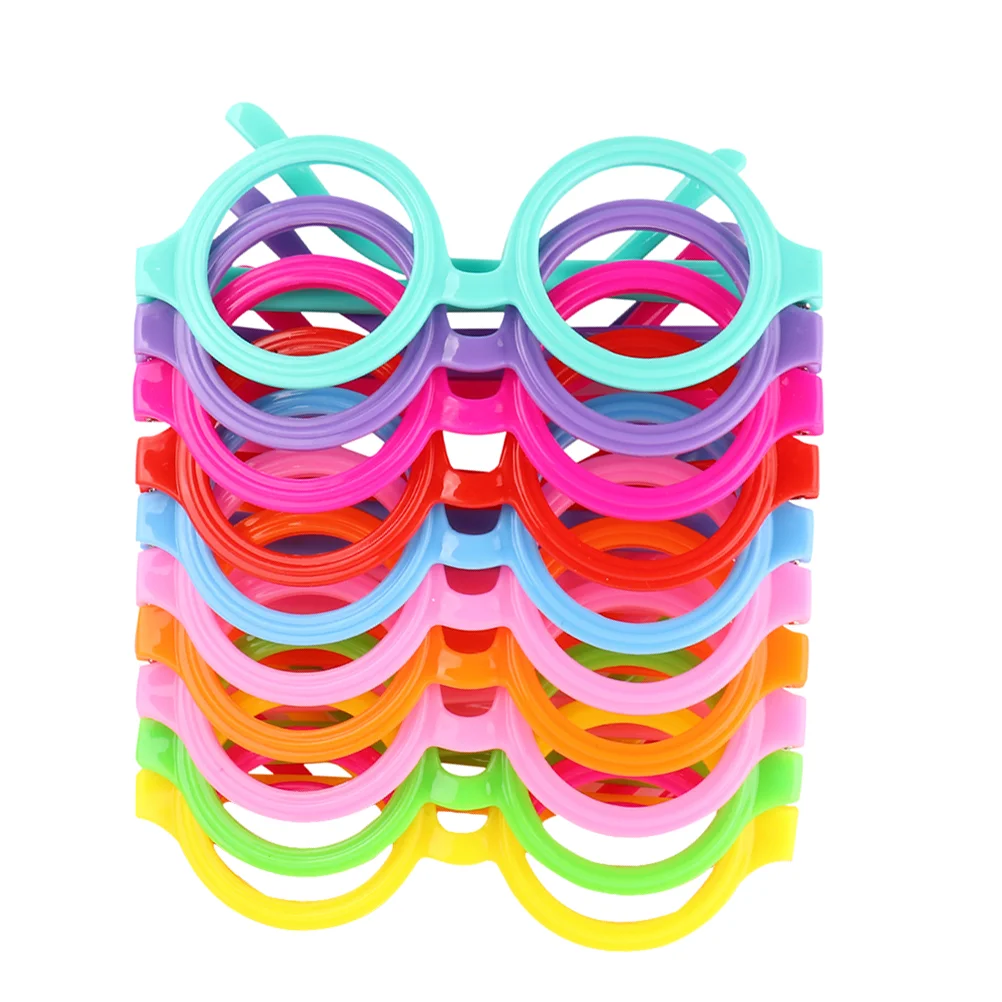

10Pcs Colorful Wizard Glasses Round Glasses Frame Lense Eyeglass Photography Props Costume Party Supplies for Boys