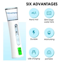 Nano Facial Steamer Mist Spray Eyelash Extensions Cleaning Pores Water SPA Moisturizing Hydrating Face Sprayer USB Rechargeable 2