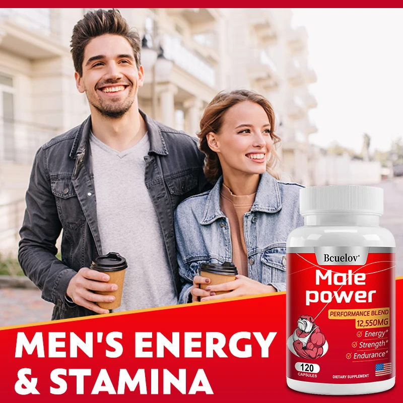 Men's Energy Supplement-Athletic Strength and Energy Levels, Muscle Mass, Non-GMO and Gluten-Free