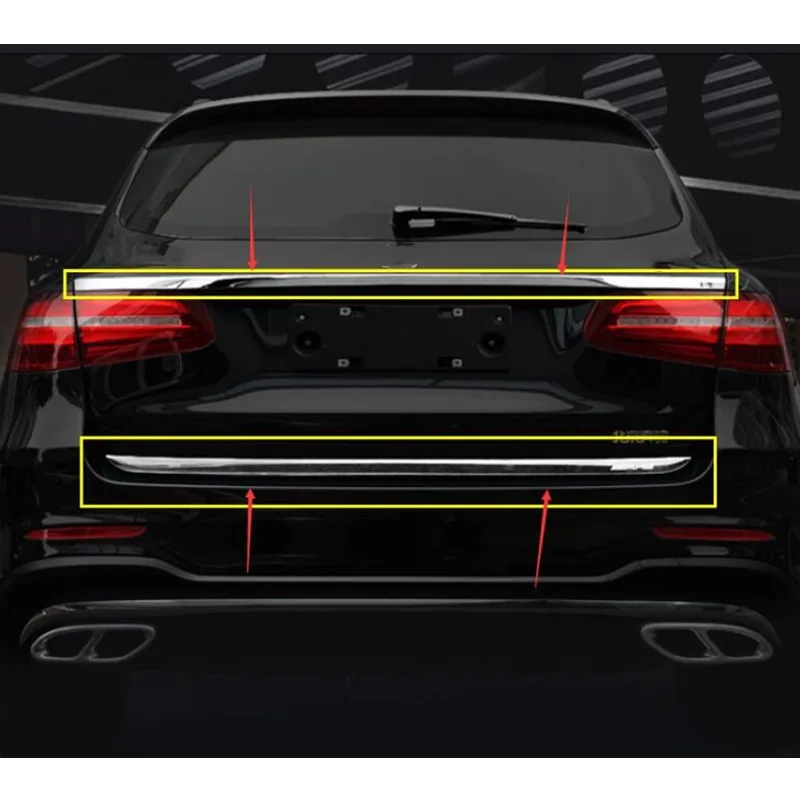 Couverture De Bande De Superposition De Porte Arrière Supérieure, Hayon Arrière, Coffre, Garniture Pour Mercedes Benz Glc 260L, 300L, X253, 2016-2019,