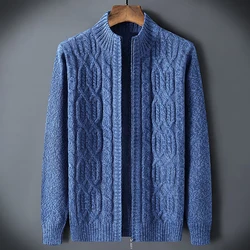 Korea Jumpers Vintage Autumn Winter Men `s Sweater Male Cardigan Plaid knitted Sweater Men Clothing Outwear Coat