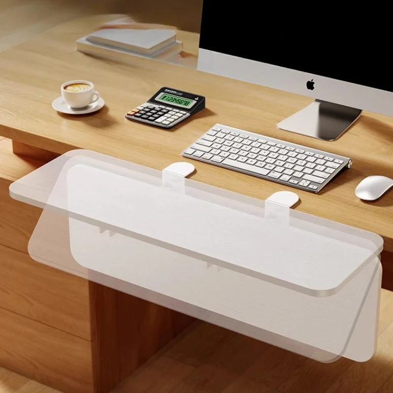 Eary Foldable Wooden Desktop Extender Tray Table Plate Extending Board Office Computer Working for Keyboard Mouse Hand Protector 1
