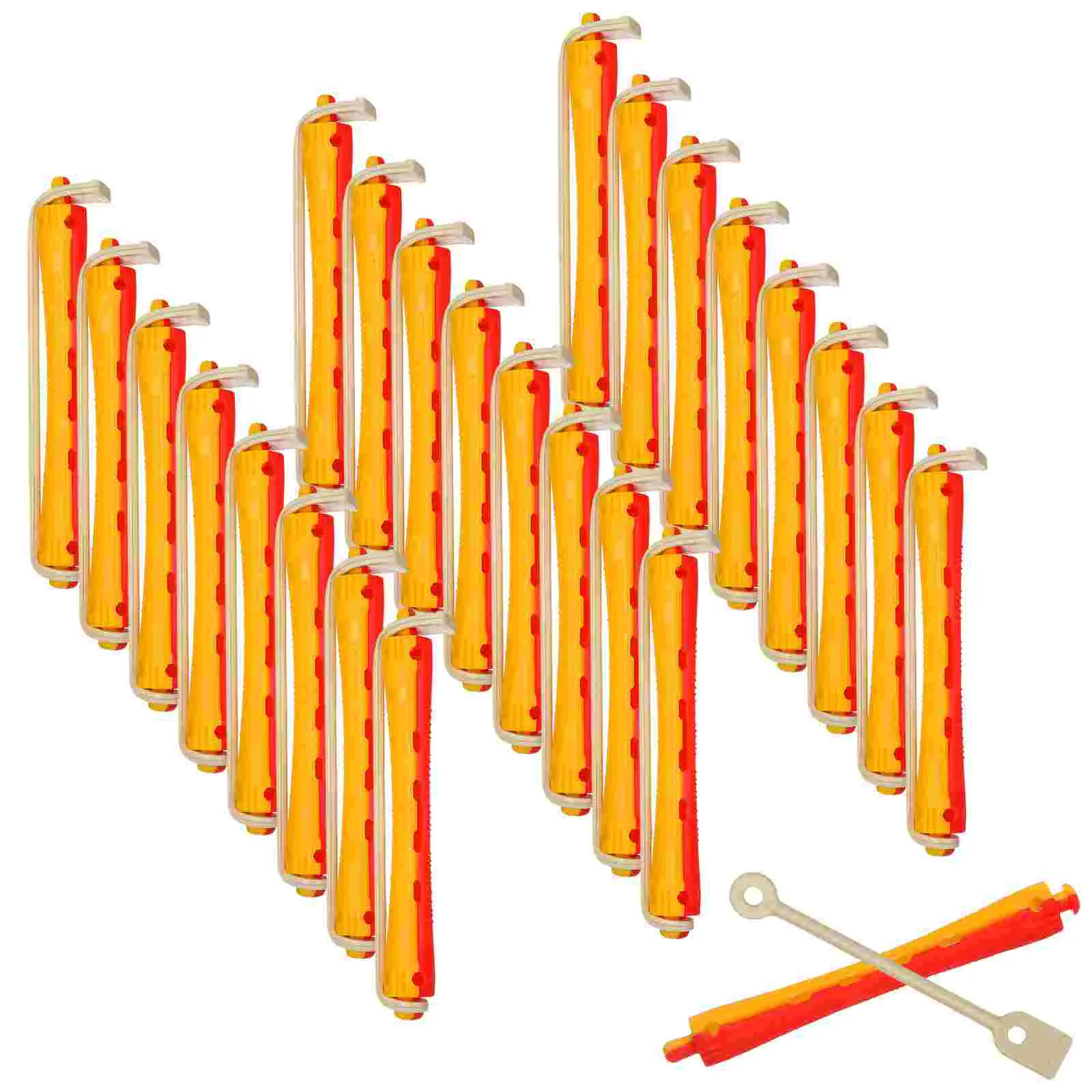 24 Pcs Hollow Roll Hair Curlers Perm Rods Hairdressing Tools